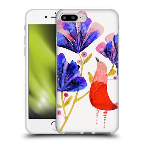 Sylvie Demers Birds 3 Red Soft Gel Case for Apple iPhone 7 Plus / 8 Plus & MagSafe