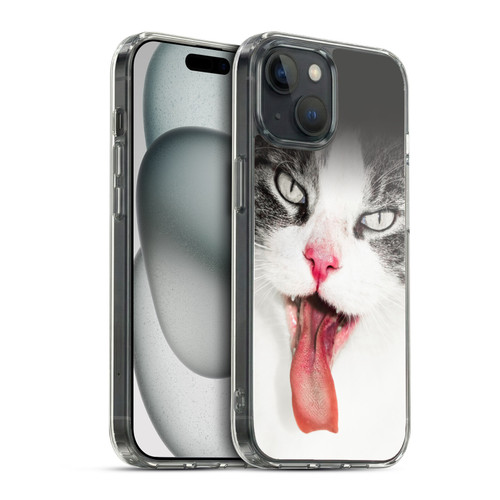 Dorit Fuhg Animals & Urban Life Cat Lick Soft Gel Case for Apple iPhone 15 & MagSafe