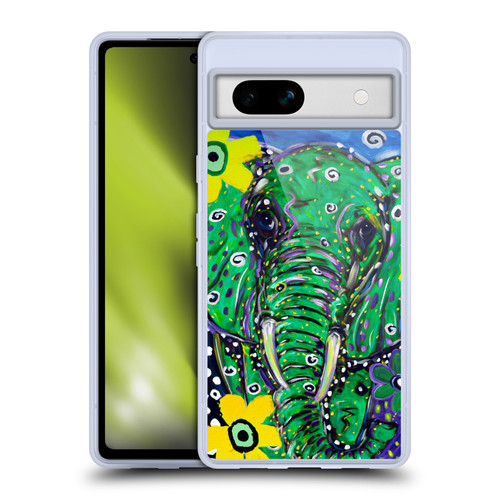 Mad Dog Art Gallery Animals Elephant Soft Gel Case for Google Pixel 7a
