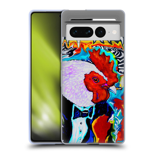 Mad Dog Art Gallery Animals Rooster Soft Gel Case for Google Pixel 7 Pro