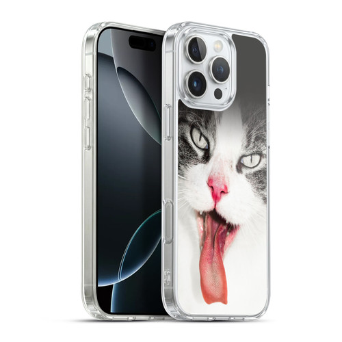 Dorit Fuhg Animals & Urban Life Cat Lick Soft Gel Case for Apple iPhone 16 Pro Max & MagSafe
