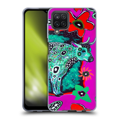Mad Dog Art Gallery Animals Cosmic Cow Soft Gel Case for Samsung Galaxy A12 (2020)