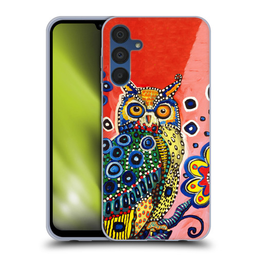 Mad Dog Art Gallery Animals Owl Soft Gel Case for Samsung Galaxy A15 & MagSafe