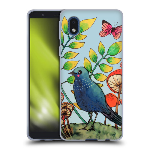 Sylvie Demers Birds 3 Teary Blue Soft Gel Case for Samsung Galaxy A01 Core (2020)