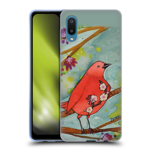 Sylvie Demers Birds 3 Flower Soft Gel Case for Samsung Galaxy A02/M02 (2021)