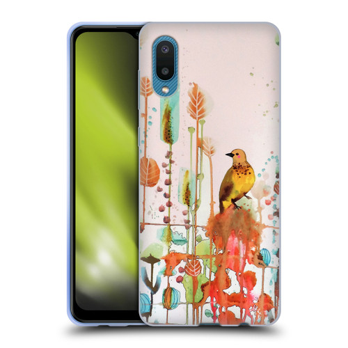 Sylvie Demers Birds 3 Gold Soft Gel Case for Samsung Galaxy A02/M02 (2021)