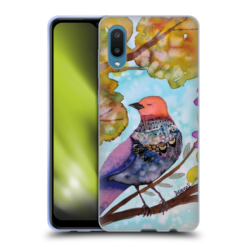 Sylvie Demers Birds 3 Posey Purple Soft Gel Case for Samsung Galaxy A02/M02 (2021)