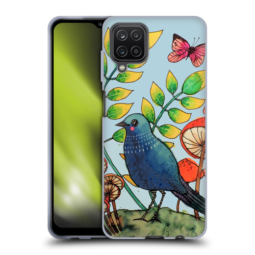 Sylvie Demers Birds 3 Teary Blue Soft Gel Case for Samsung Galaxy A12 (2020)