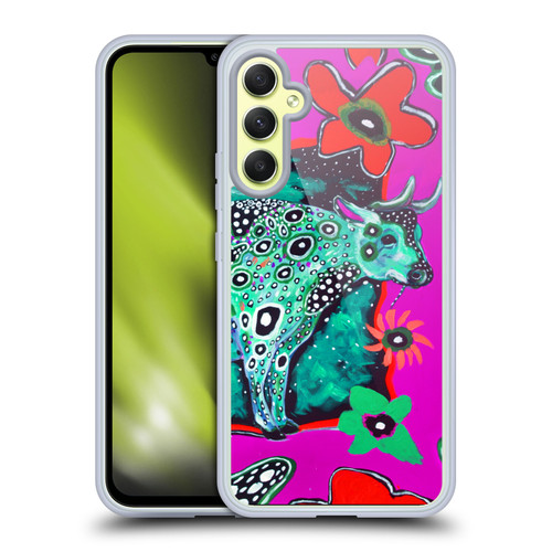 Mad Dog Art Gallery Animals Cosmic Cow Soft Gel Case for Samsung Galaxy A34 5G