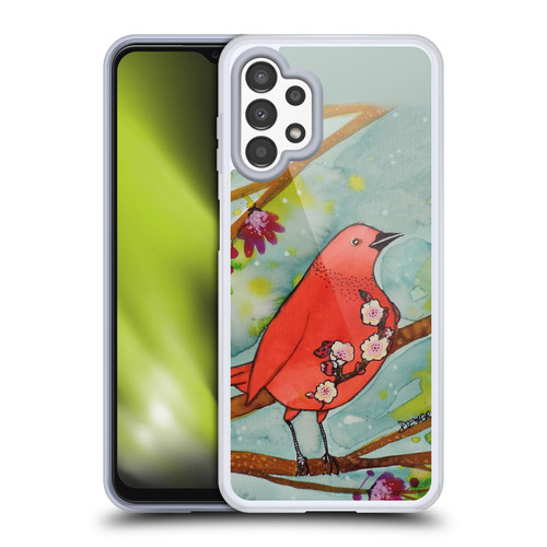 Sylvie Demers Birds 3 Flower Soft Gel Case for Samsung Galaxy A13 (2022)
