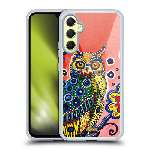 Mad Dog Art Gallery Animals Owl Soft Gel Case for Samsung Galaxy A34 5G