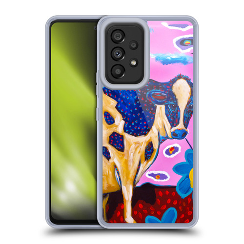 Mad Dog Art Gallery Animals Pink Cow Soft Gel Case for Samsung Galaxy A53 5G (2022)