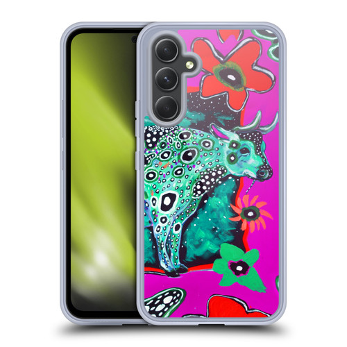 Mad Dog Art Gallery Animals Cosmic Cow Soft Gel Case for Samsung Galaxy A54 5G