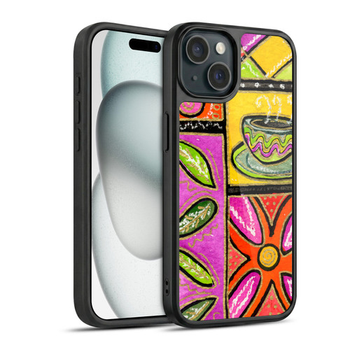 Wyanne Nature Happy Coffee & Flowers Gel Armour Case For Apple iPhone 15