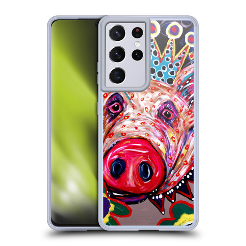Mad Dog Art Gallery Animals Missy Pig Soft Gel Case for Samsung Galaxy S21 Ultra 5G & MagSafe