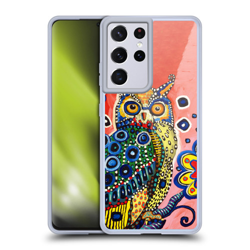 Mad Dog Art Gallery Animals Owl Soft Gel Case for Samsung Galaxy S21 Ultra 5G & MagSafe