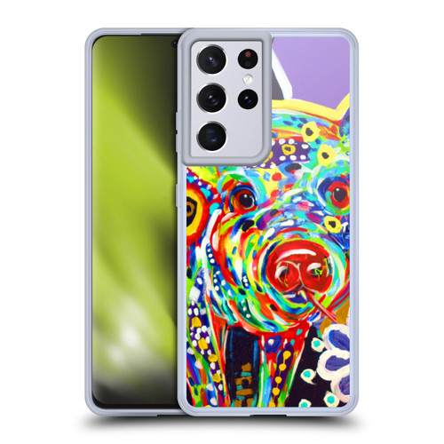 Mad Dog Art Gallery Animals Pig Soft Gel Case for Samsung Galaxy S21 Ultra 5G & MagSafe