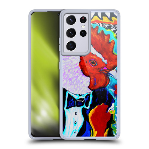 Mad Dog Art Gallery Animals Rooster Soft Gel Case for Samsung Galaxy S21 Ultra 5G & MagSafe