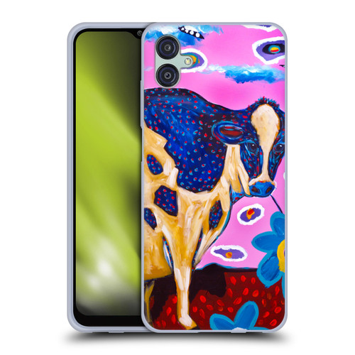 Mad Dog Art Gallery Animals Pink Cow Soft Gel Case for Samsung Galaxy M04 5G / A04e