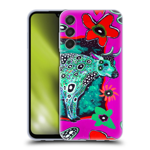 Mad Dog Art Gallery Animals Cosmic Cow Soft Gel Case for Samsung Galaxy M15/F15 5G