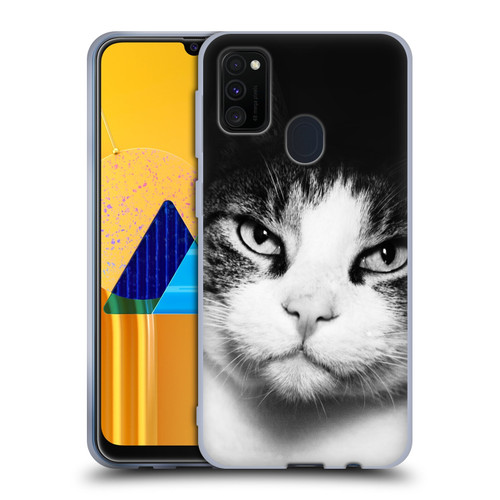 Dorit Fuhg Animals & Urban Life Cat Stare Soft Gel Case for Samsung Galaxy M30s (2019)/M21 (2020)