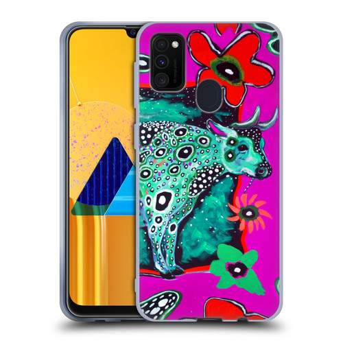 Mad Dog Art Gallery Animals Cosmic Cow Soft Gel Case for Samsung Galaxy M30s (2019)/M21 (2020)