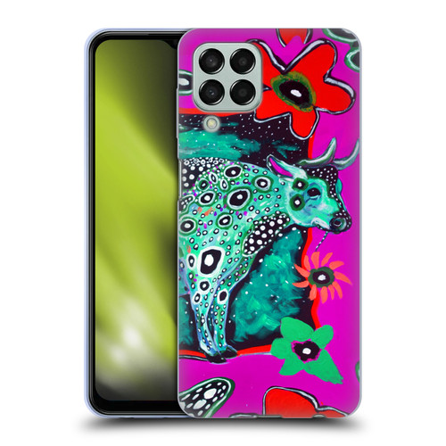 Mad Dog Art Gallery Animals Cosmic Cow Soft Gel Case for Samsung Galaxy M33 (2022)