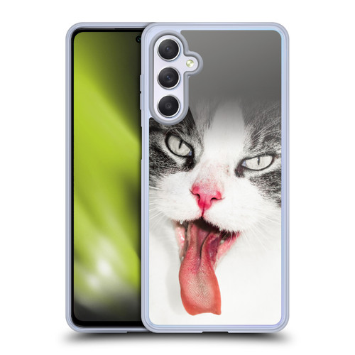 Dorit Fuhg Animals & Urban Life Cat Lick Soft Gel Case for Samsung Galaxy M54 5G