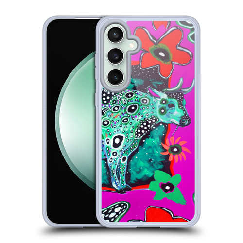Mad Dog Art Gallery Animals Cosmic Cow Soft Gel Case for Samsung Galaxy S23 FE 5G & MagSafe