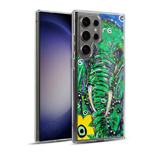 Mad Dog Art Gallery Animals Elephant Soft Gel Case for Samsung Galaxy S23 Ultra 5G & MagSafe