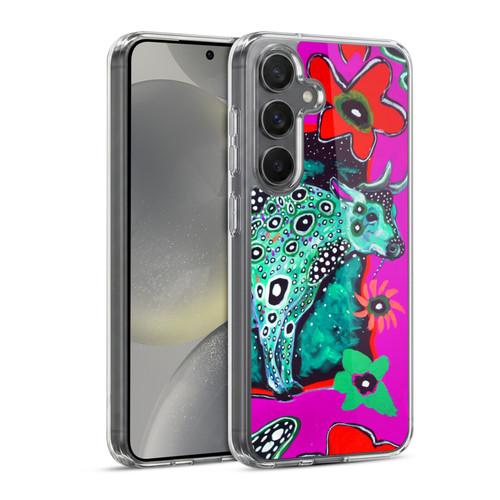 Mad Dog Art Gallery Animals Cosmic Cow Soft Gel Case for Samsung Galaxy S24 5G & MagSafe