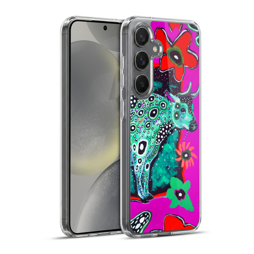 Mad Dog Art Gallery Animals Cosmic Cow Soft Gel Case for Samsung Galaxy S24+ 5G & MagSafe