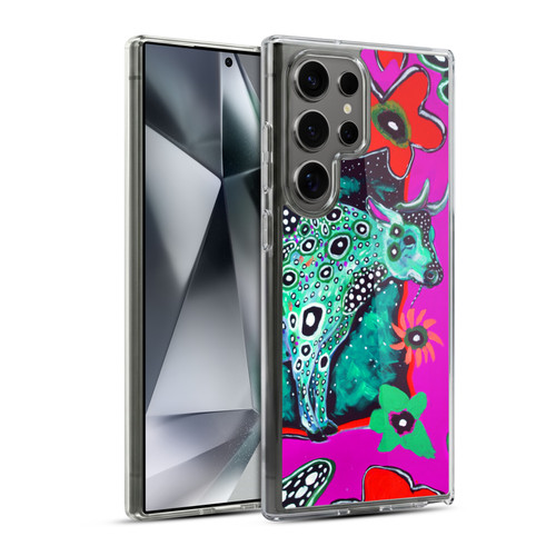 Mad Dog Art Gallery Animals Cosmic Cow Soft Gel Case for Samsung Galaxy S24 Ultra 5G & MagSafe