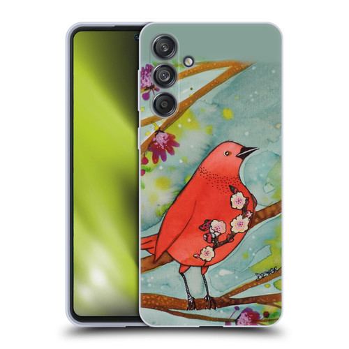 Sylvie Demers Birds 3 Flower Soft Gel Case for Samsung Galaxy M55 5G