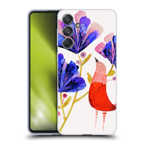 Sylvie Demers Birds 3 Red Soft Gel Case for Samsung Galaxy M55 5G