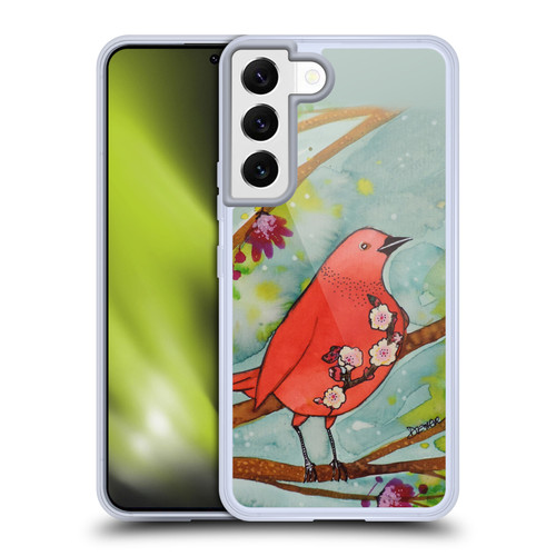 Sylvie Demers Birds 3 Flower Soft Gel Case for Samsung Galaxy S22 5G & MagSafe