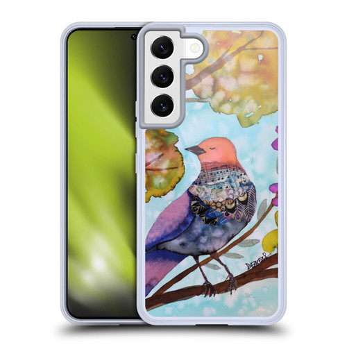 Sylvie Demers Birds 3 Posey Purple Soft Gel Case for Samsung Galaxy S22 5G & MagSafe