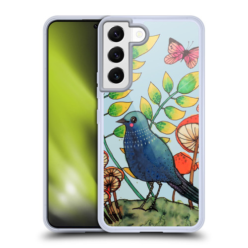 Sylvie Demers Birds 3 Teary Blue Soft Gel Case for Samsung Galaxy S22 5G & MagSafe