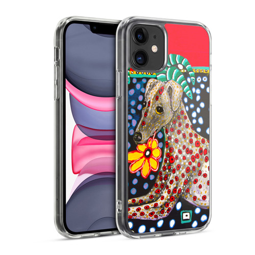 Mad Dog Art Gallery Dogs 2 Greyhound Soft Gel Case for Apple iPhone 11