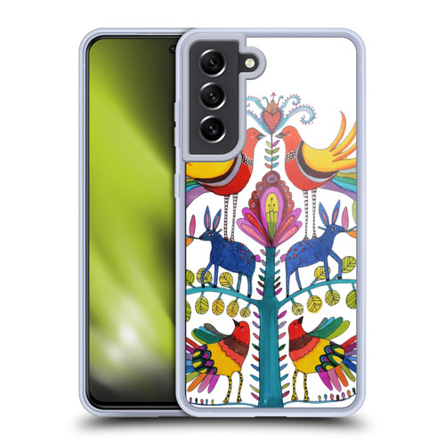 Sylvie Demers Floral Flower Otomi Soft Gel Case for Samsung Galaxy S21 FE 5G & MagSafe