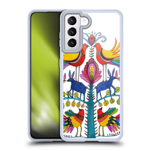 Sylvie Demers Floral Flower Otomi Soft Gel Case for Samsung Galaxy S21 5G & MagSafe