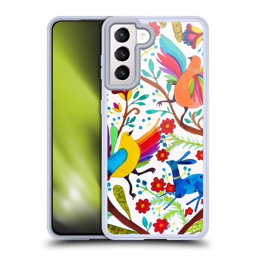 Sylvie Demers Floral Rainbow Wings Soft Gel Case for Samsung Galaxy S21 5G & MagSafe