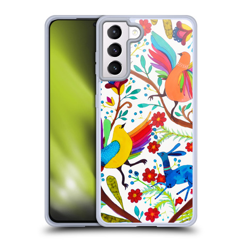 Sylvie Demers Floral Rainbow Wings Soft Gel Case for Samsung Galaxy S21+ 5G & MagSafe