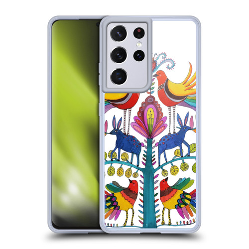 Sylvie Demers Floral Flower Otomi Soft Gel Case for Samsung Galaxy S21 Ultra 5G & MagSafe