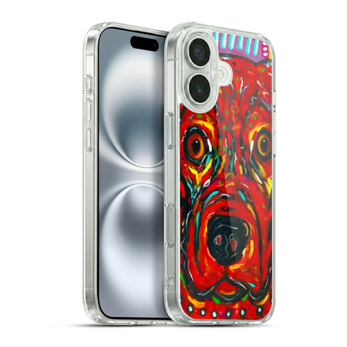 Mad Dog Art Gallery Dogs 2 Red Soft Gel Case for Apple iPhone 16 Plus & MagSafe