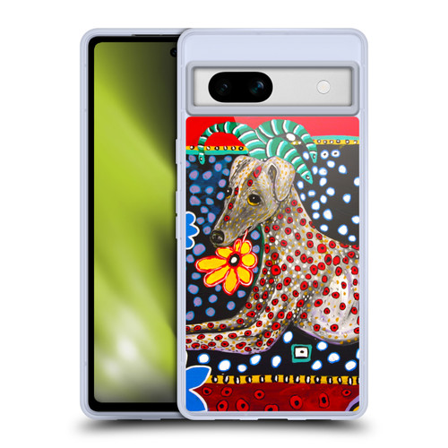 Mad Dog Art Gallery Dogs 2 Greyhound Soft Gel Case for Google Pixel 7a