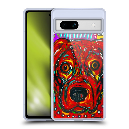 Mad Dog Art Gallery Dogs 2 Red Soft Gel Case for Google Pixel 7a