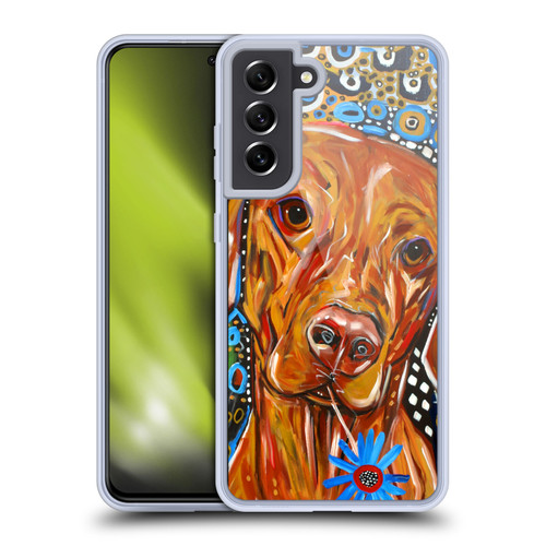 Mad Dog Art Gallery Dogs 2 Viszla Soft Gel Case for Samsung Galaxy S21 FE 5G & MagSafe