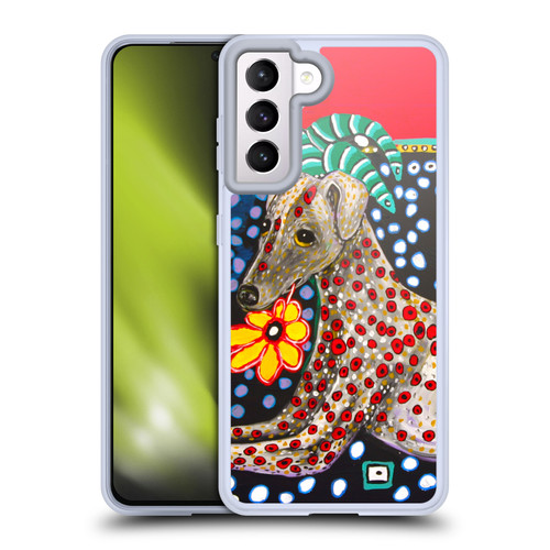 Mad Dog Art Gallery Dogs 2 Greyhound Soft Gel Case for Samsung Galaxy S21 5G & MagSafe