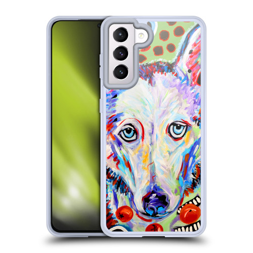 Mad Dog Art Gallery Dogs 2 Husky Doo Soft Gel Case for Samsung Galaxy S21 5G & MagSafe